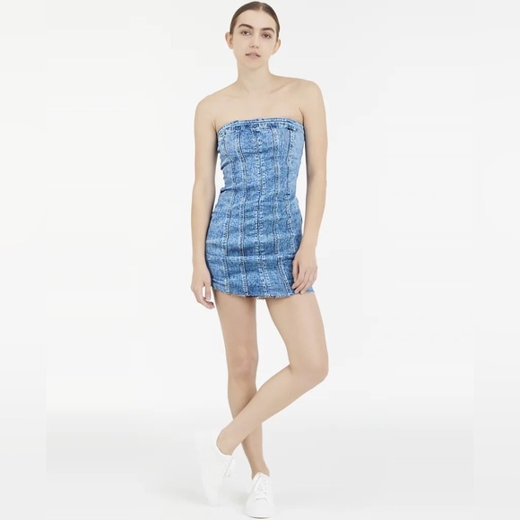 Princess Polly Dresses & Skirts - Princess Polly Houser Mini Denim Dress